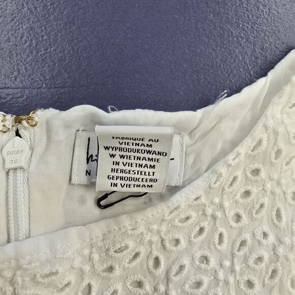 Nicole Miller NY Women's Dress Size 4 White Mini Zip Closure (A26) - Picture 6 of 11